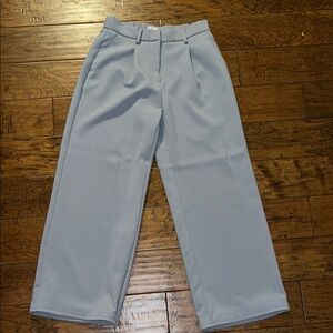 Stylish Light Blue Wide-Leg Pants